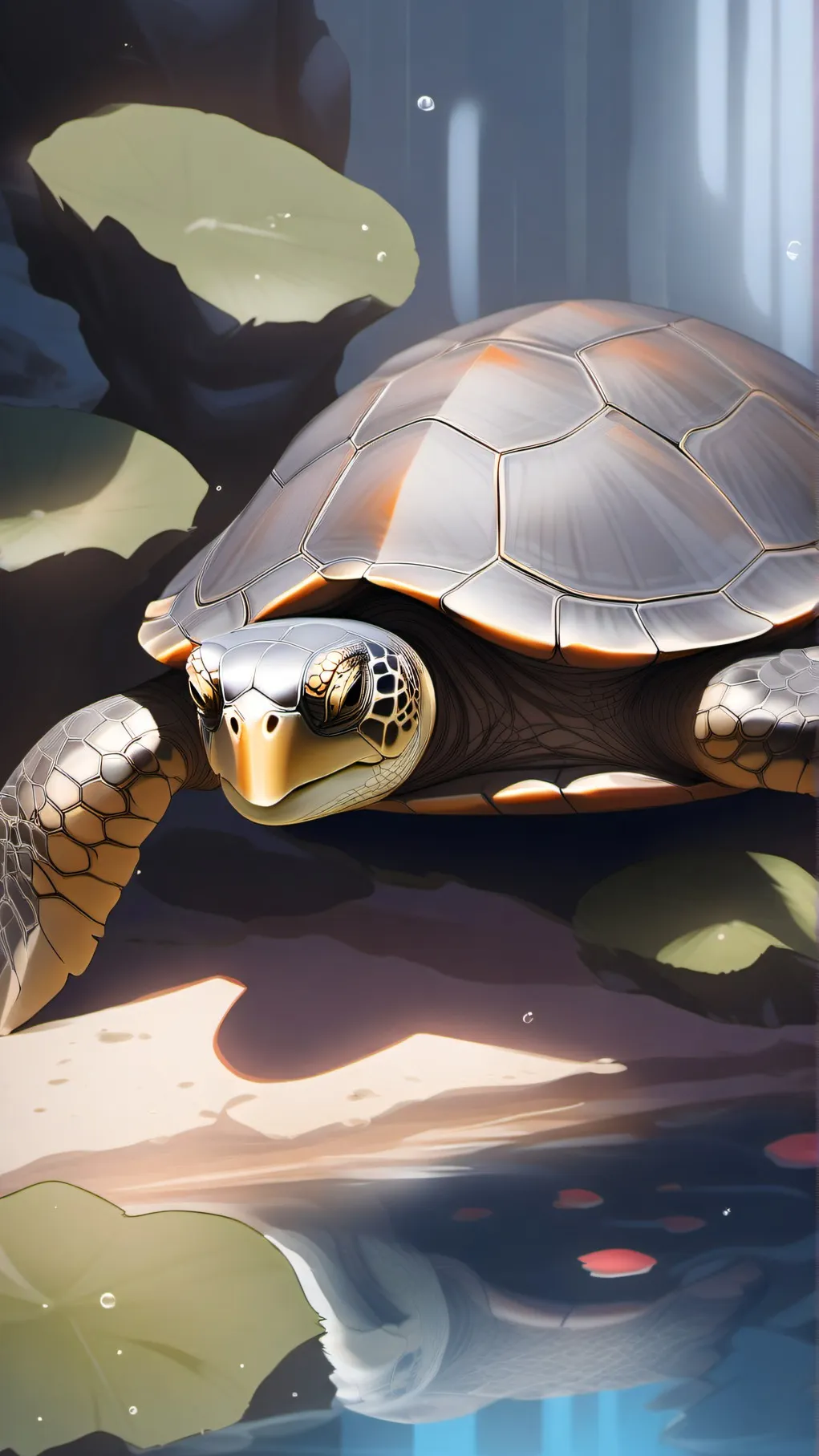 ai character: Genie turtle background