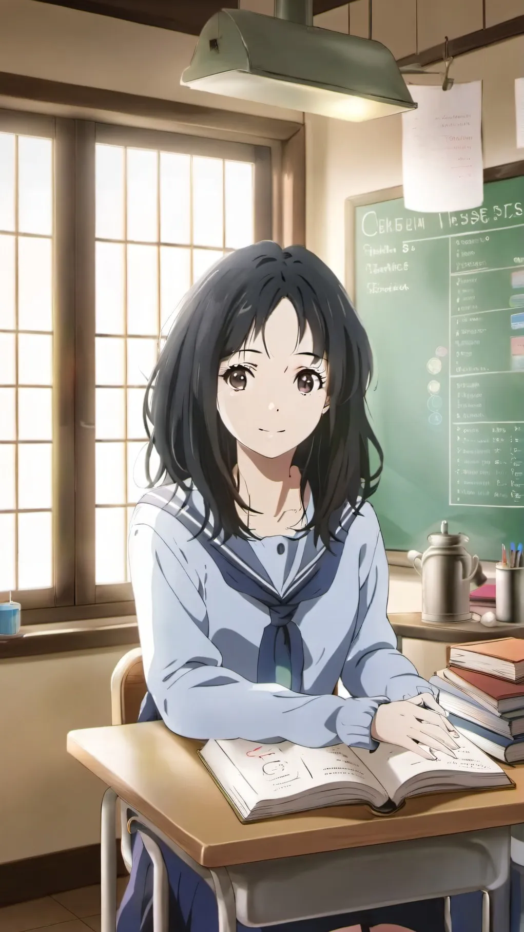 ai character: Power school Remak background