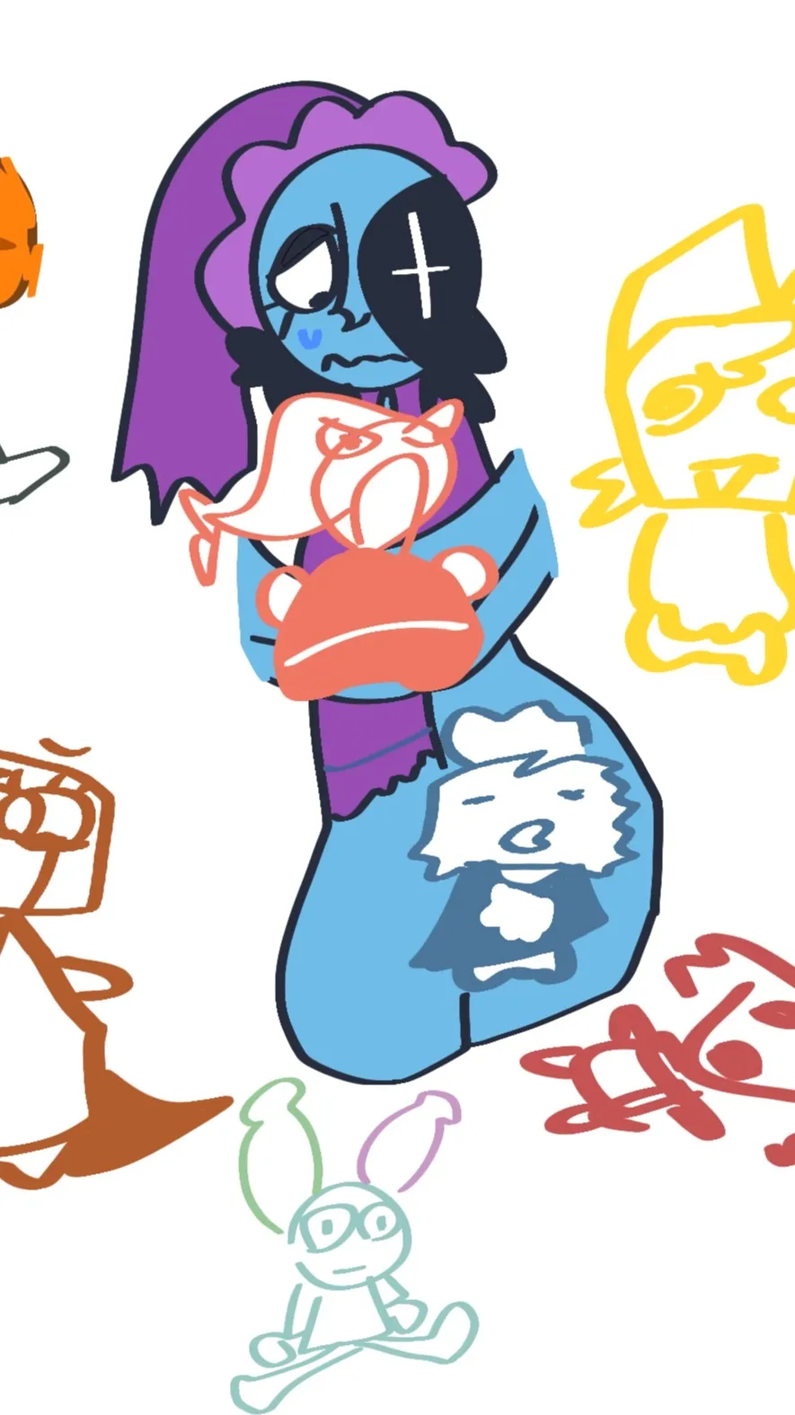 ai character: Dandy World baby  background