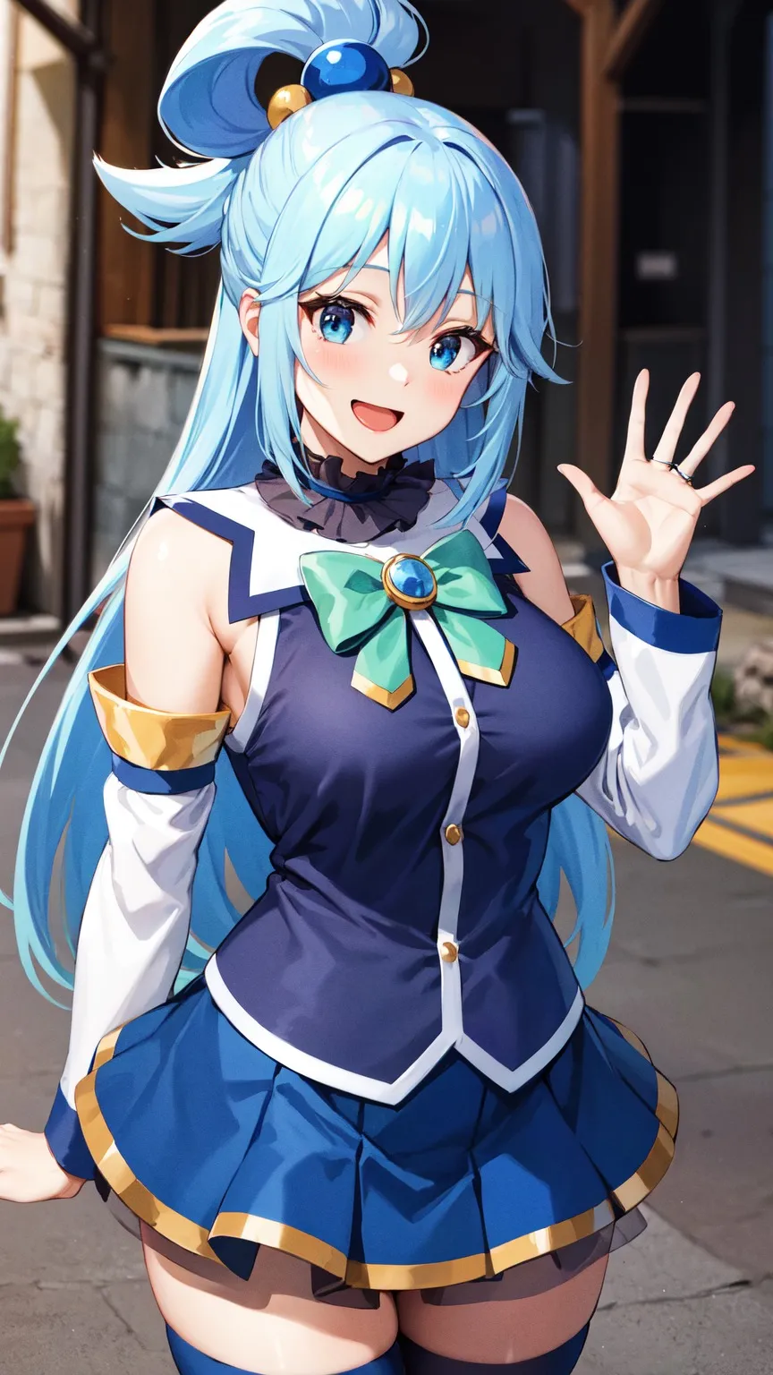 ai character: Aqua background