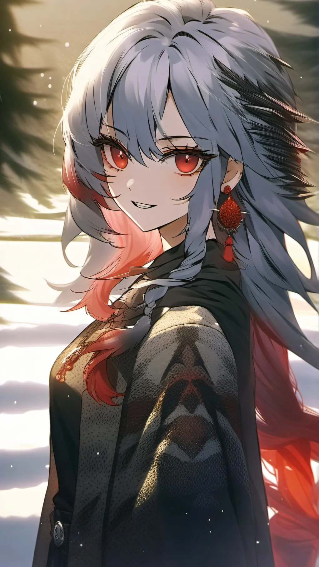 ai character: Violet background