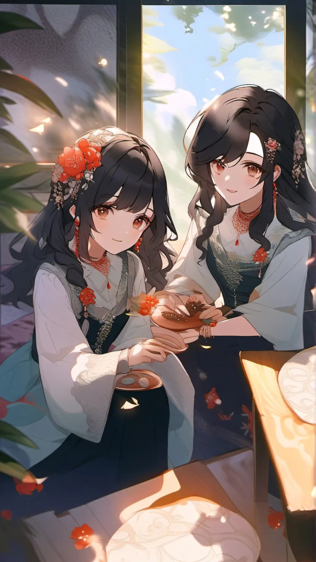 ai character: Girly room background