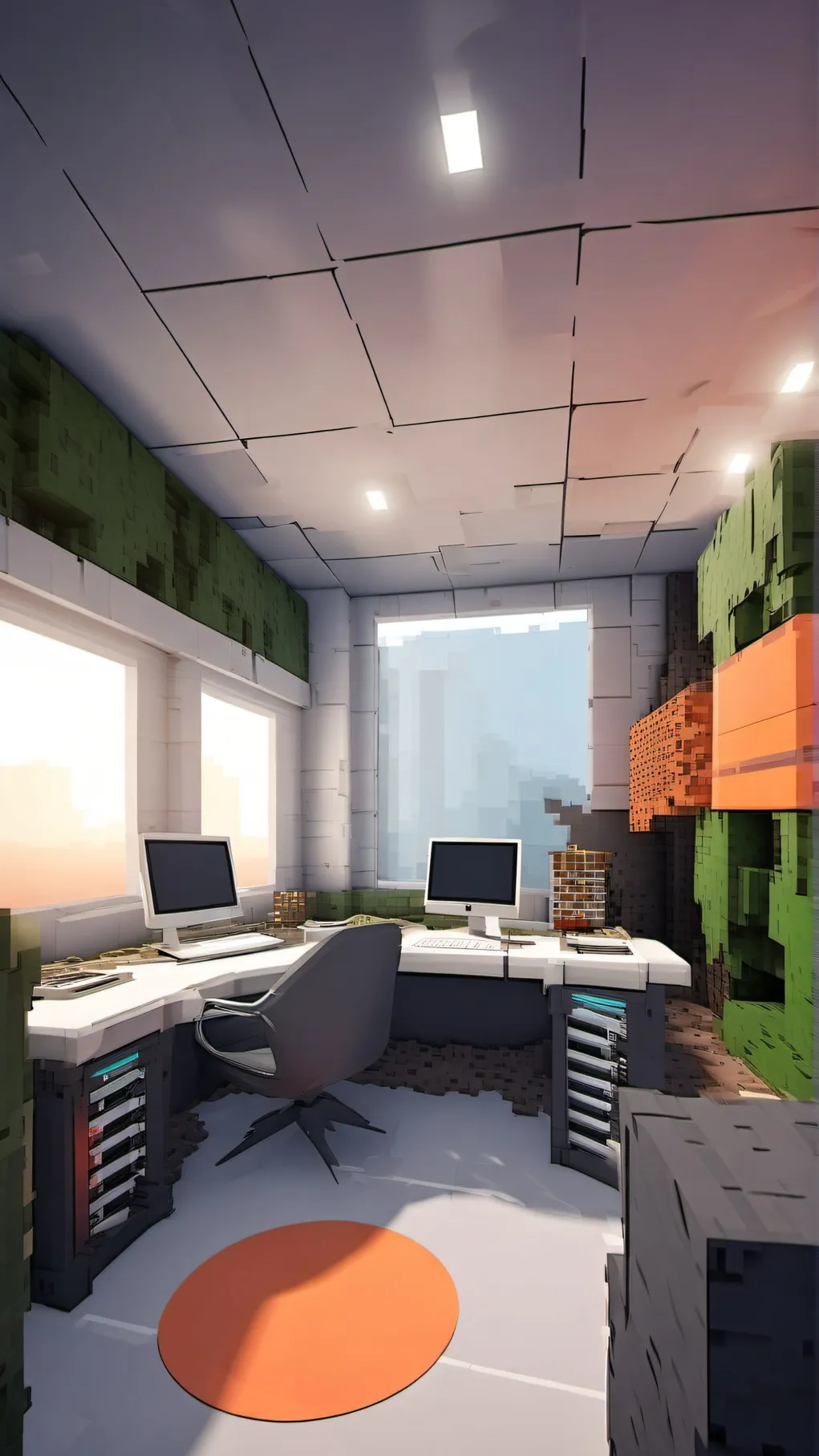 ai character: serwer pokój background