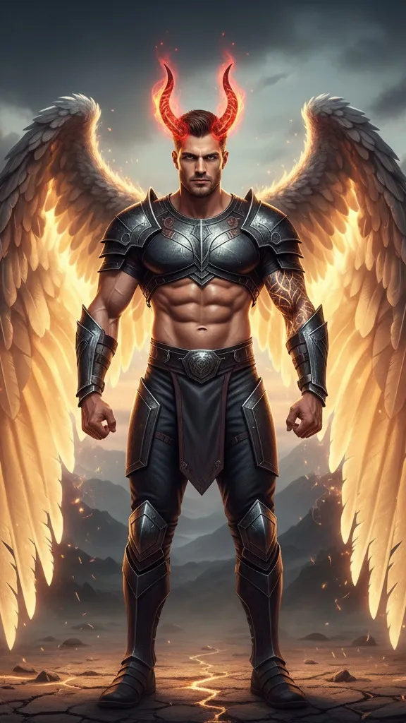 ai character: Lucifer  background