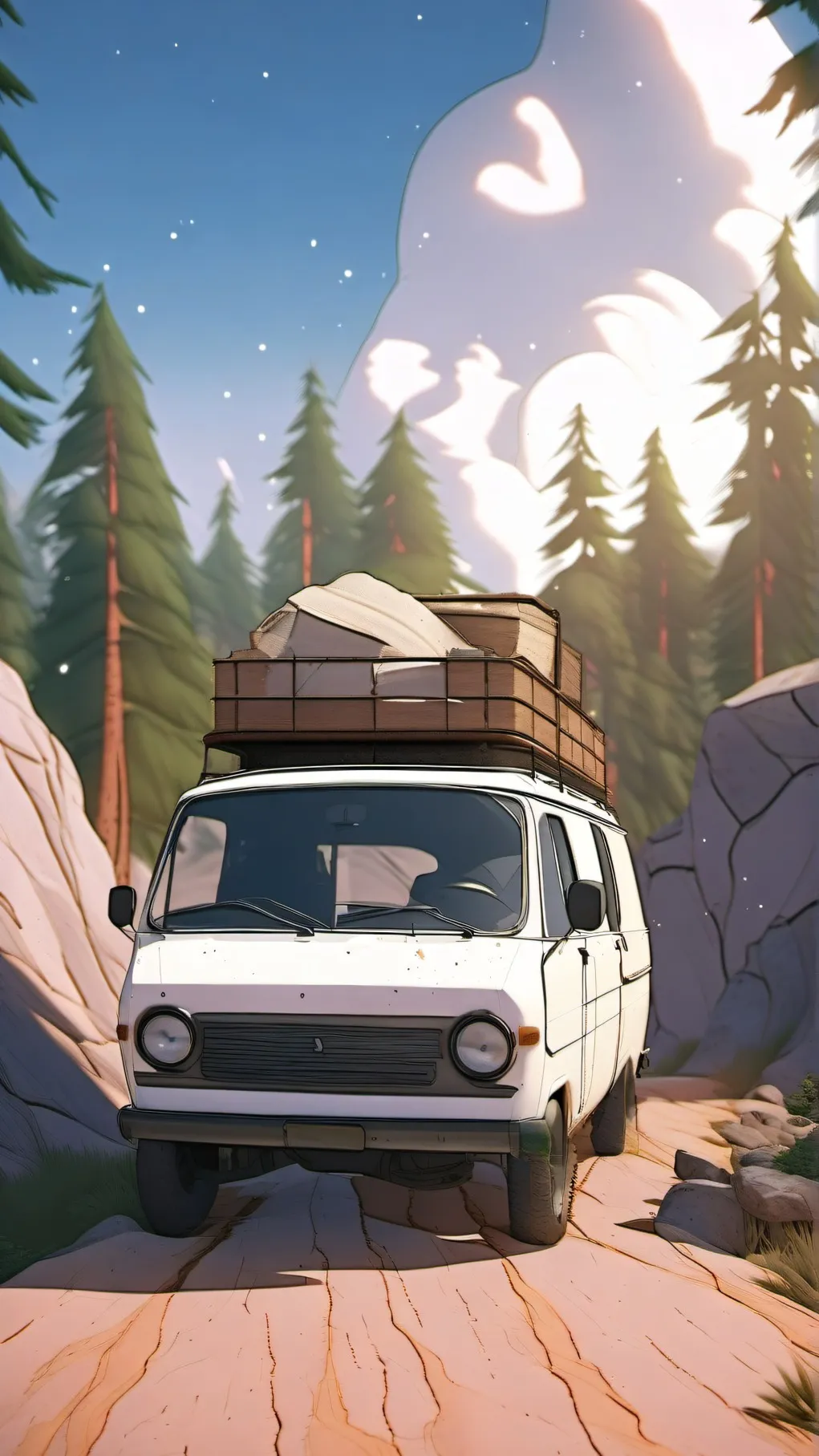 ai character: HH road trip background