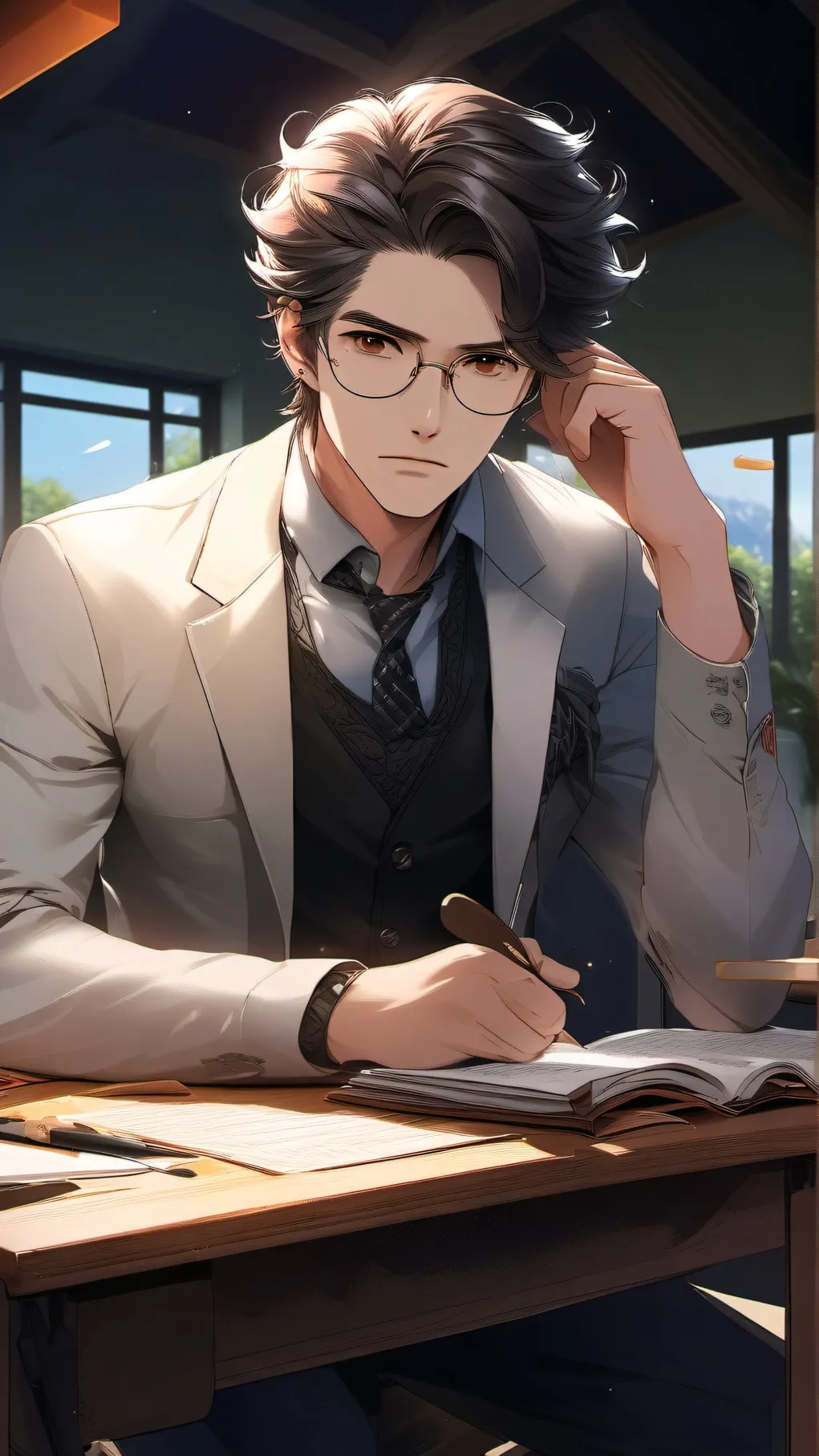 ai character: Chaotic Attendance background