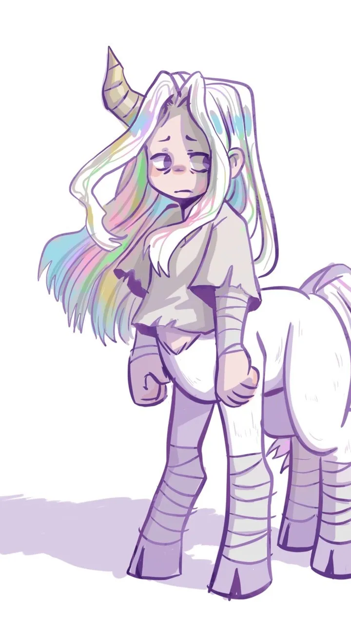 ai character: Eri unicornio background