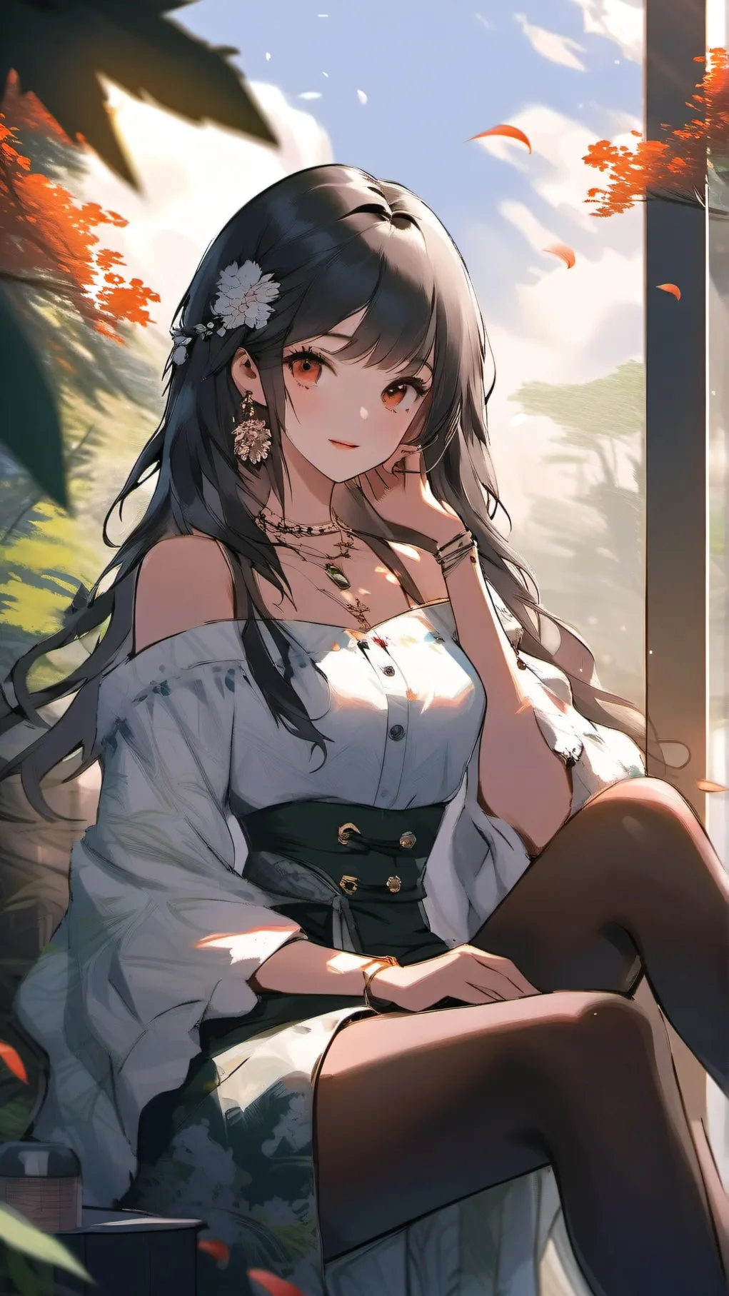 ai character: blossom background