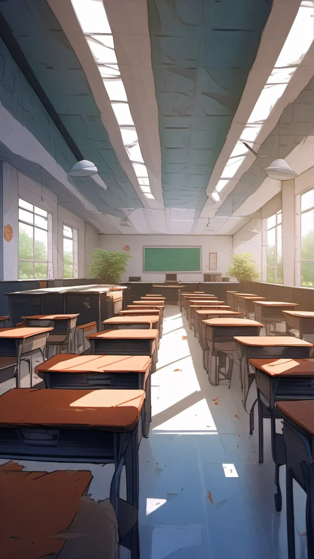 ai character: sprunki school pt2 background