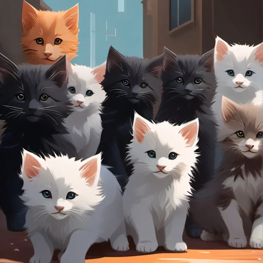 chat with ai character: A litter of kitten