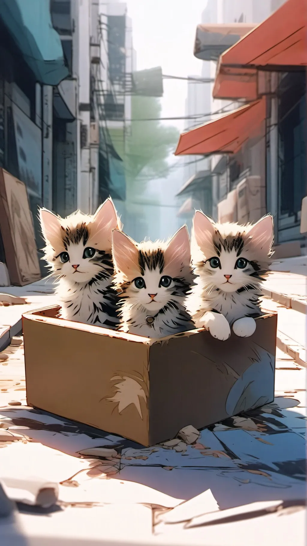 ai character: Kittens background