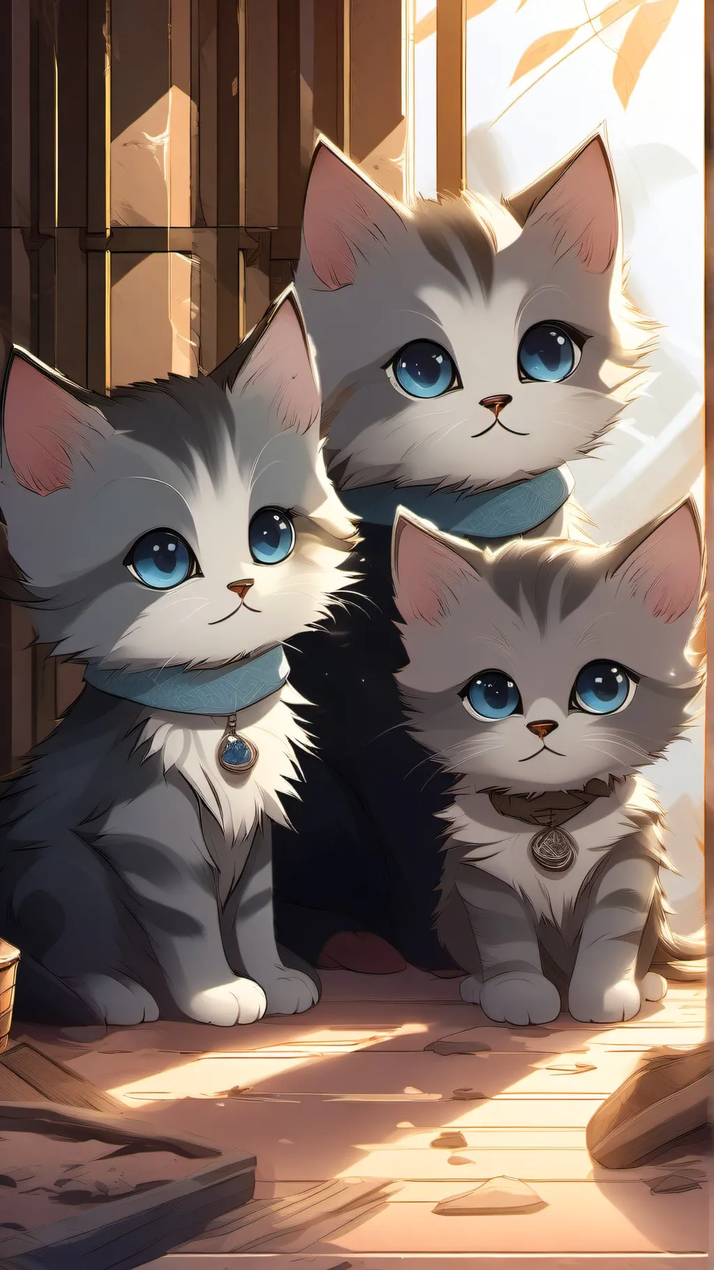ai character: Kittens background