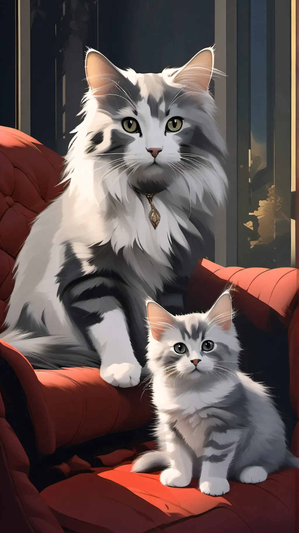 ai character: Kitten (you) background