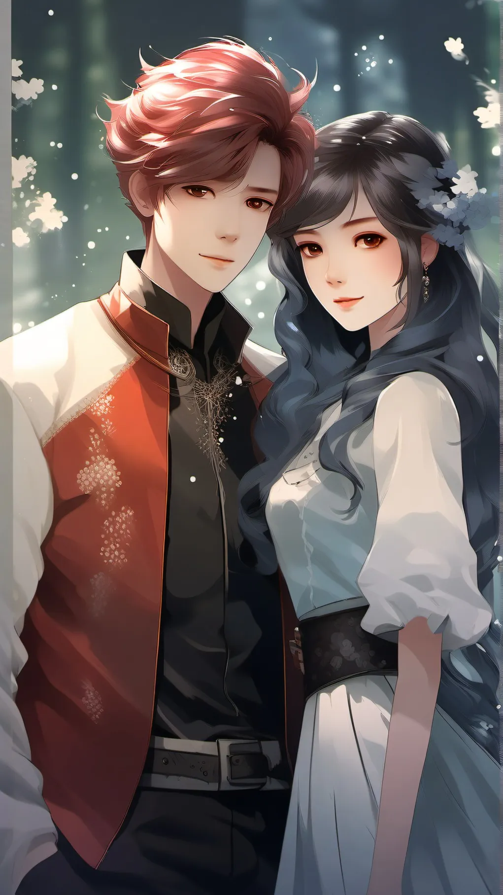 ai character: red n blue background