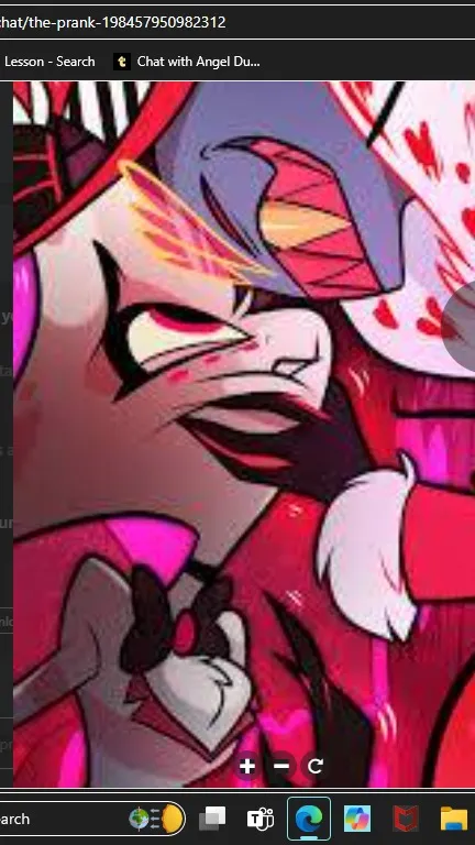 ai character: Angel Dust background