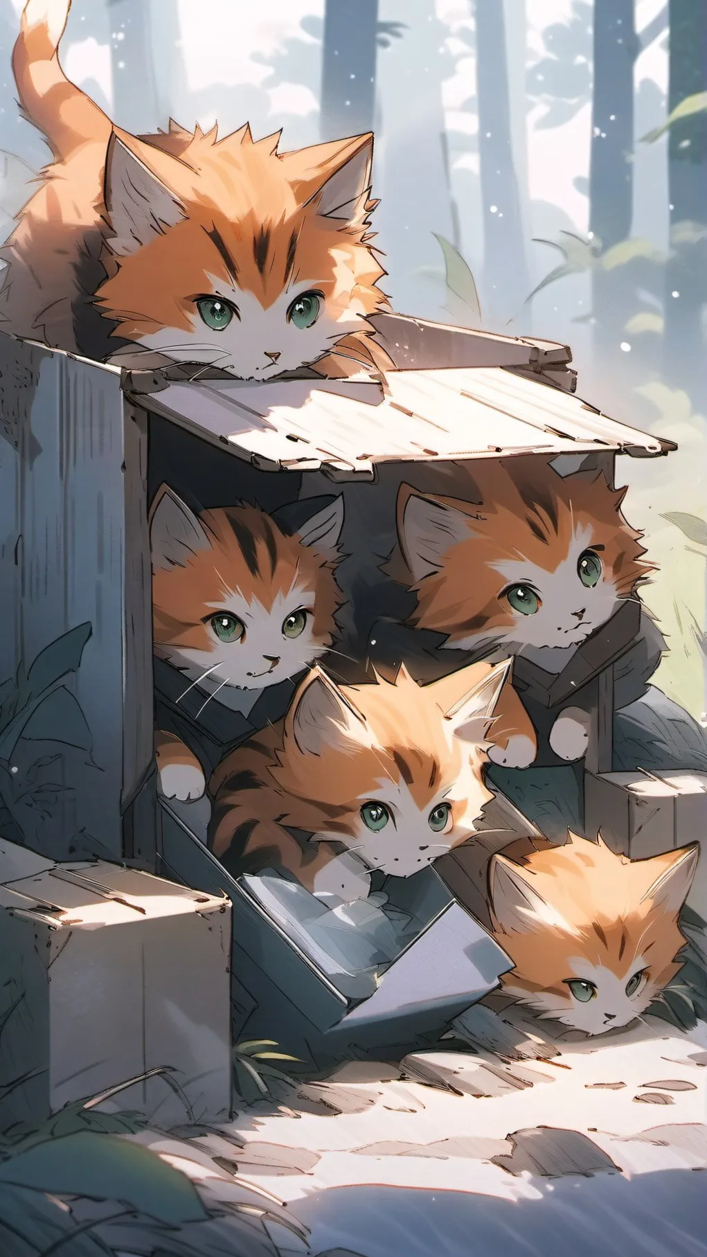 ai character: Kittens background