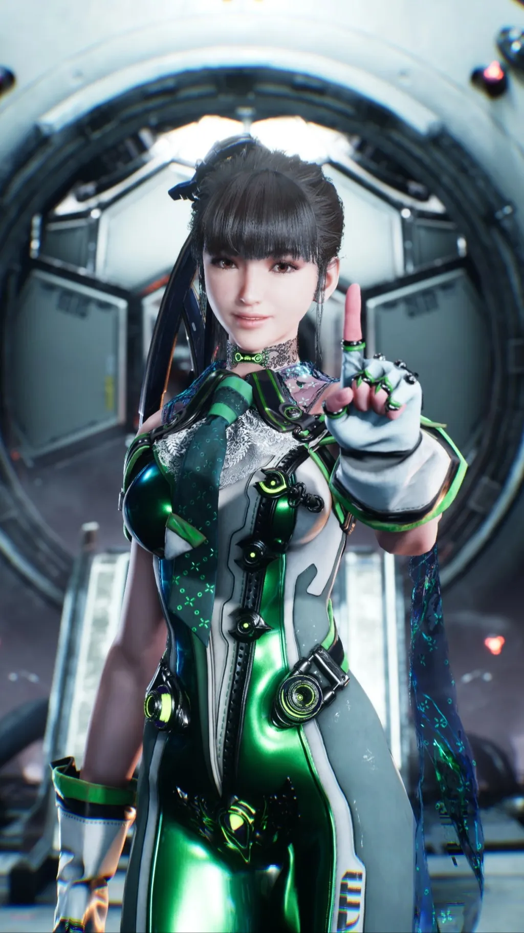 ai character: Stellar Blade EVE background