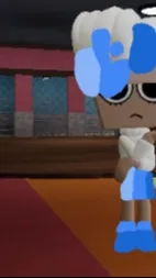 ai character: blue brusha background