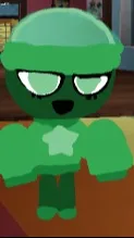 ai character: green-G background
