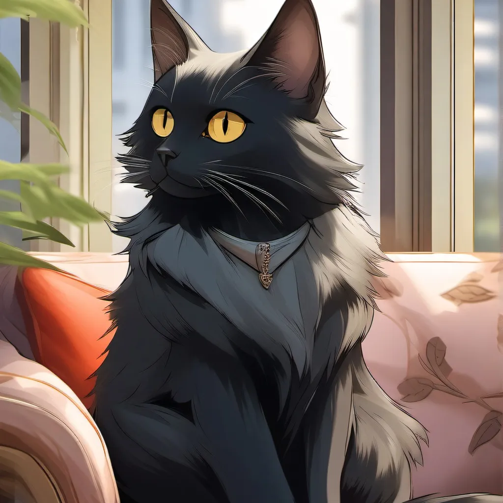 chat with ai character: black kitty :)