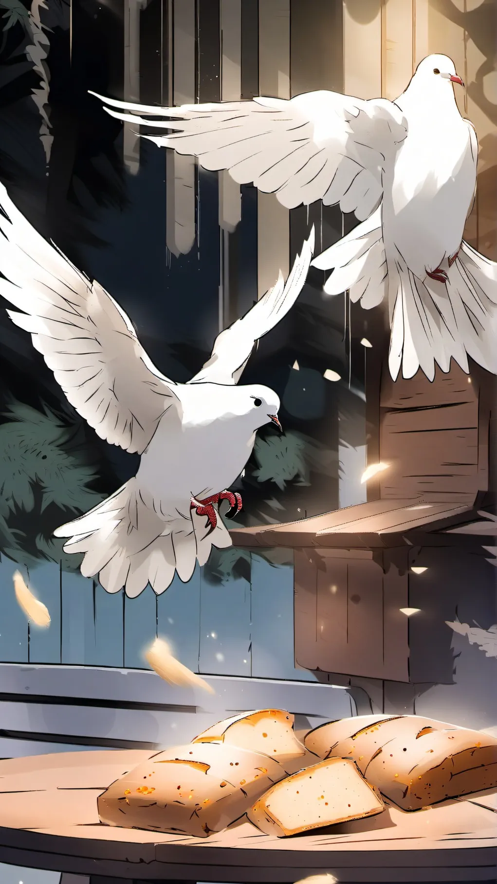 ai character: Doves background