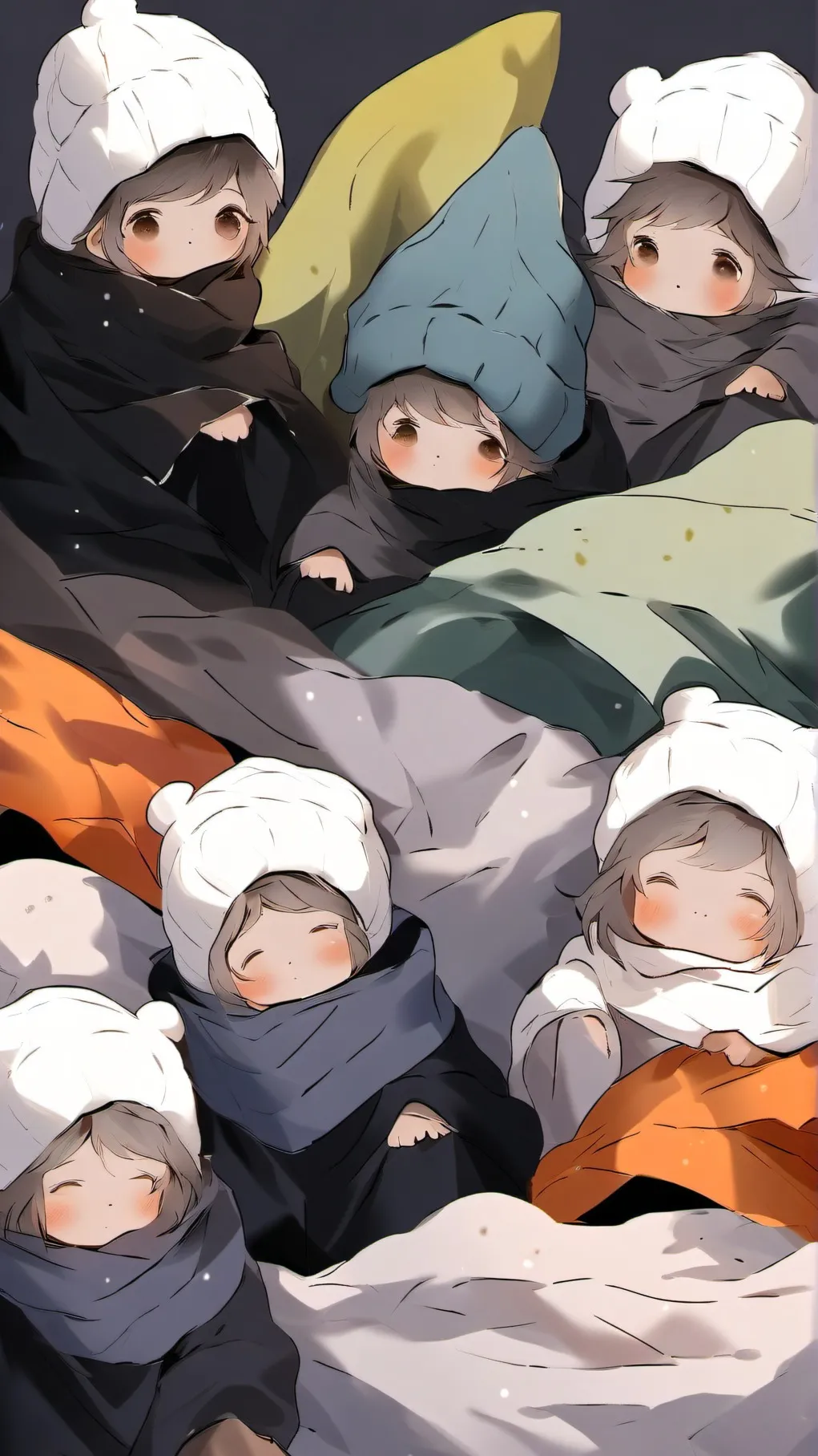 ai character: Rainbow Babies background