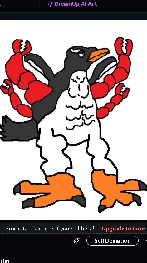 ai character: Crabguin background