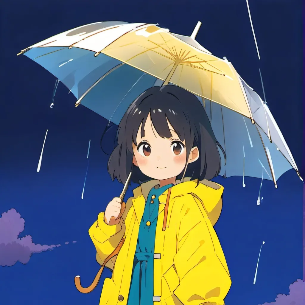 chat with ai character: raincoat girl