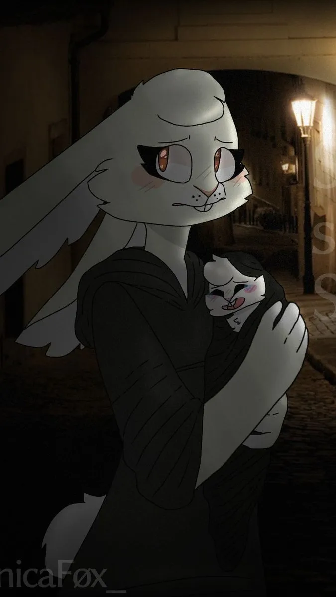 ai character: Ms. Rabbit & Bunny background