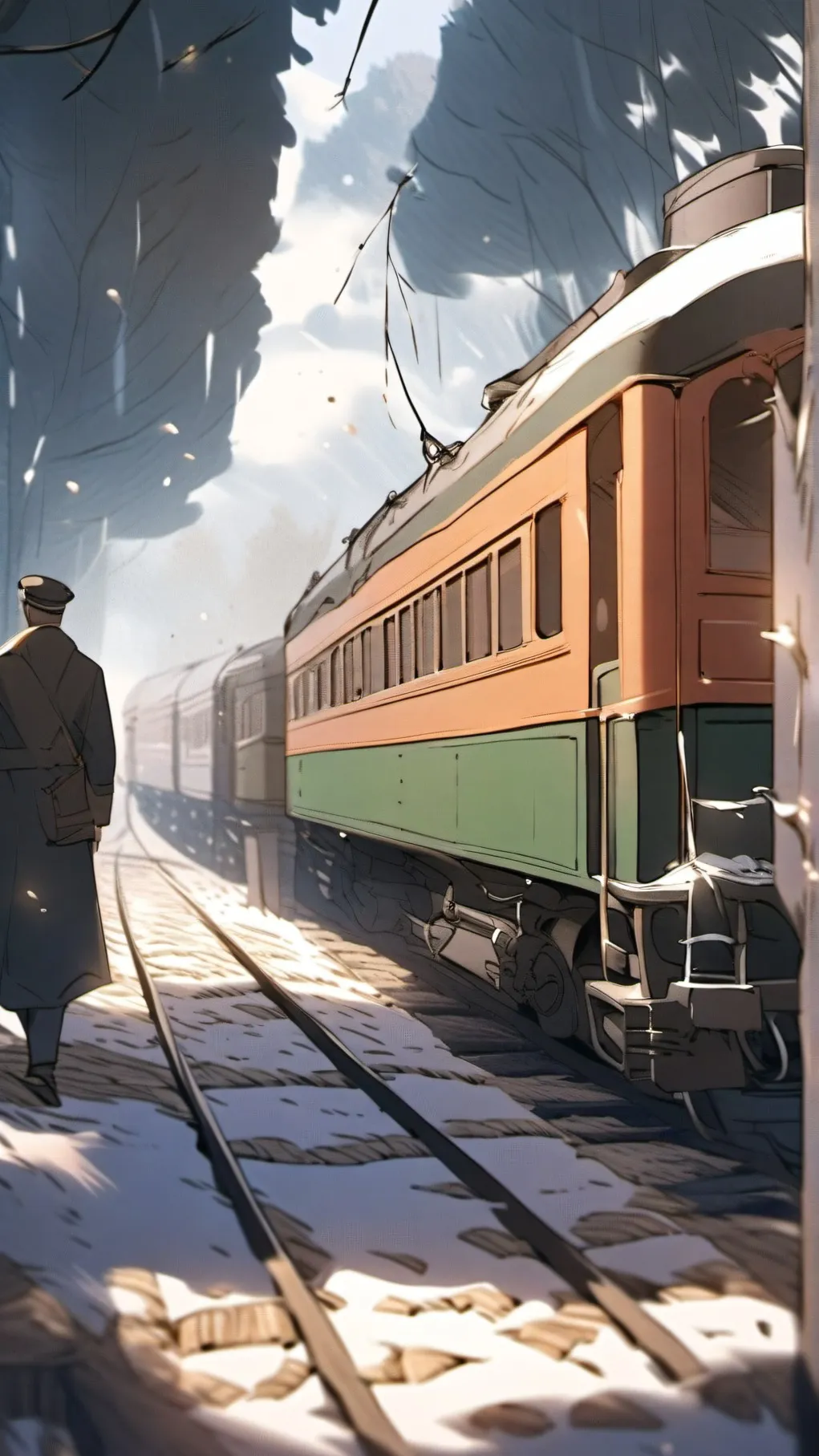 ai character: Hogwarts Train background