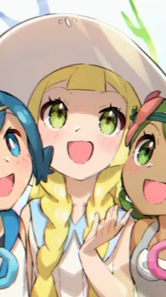ai character: Lillie,Mallow,Lana background