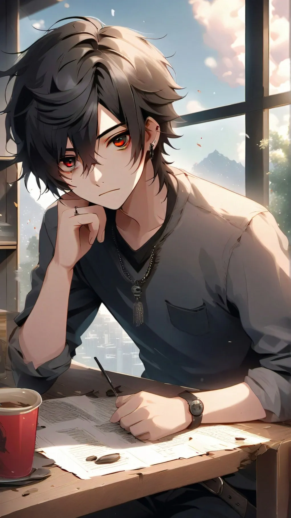 ai character: Mha break up background