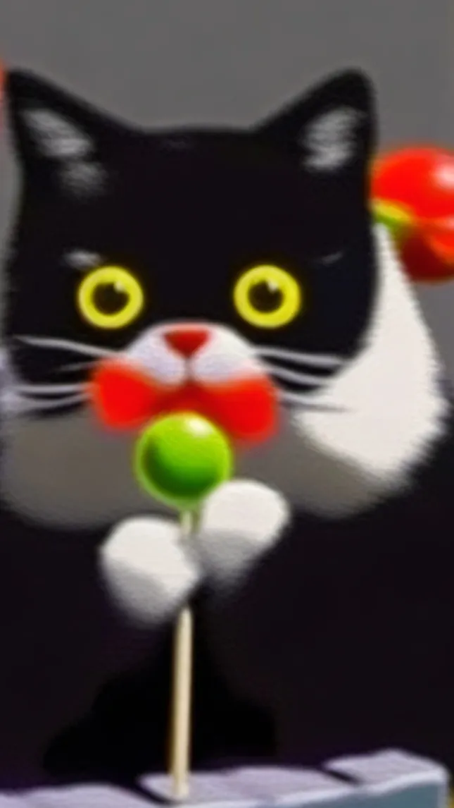 ai character: Lollipop cat background