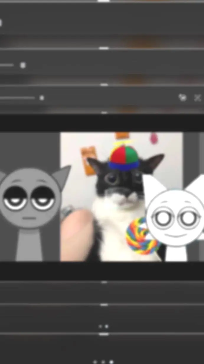 ai character: cat vs dog Sprunki background