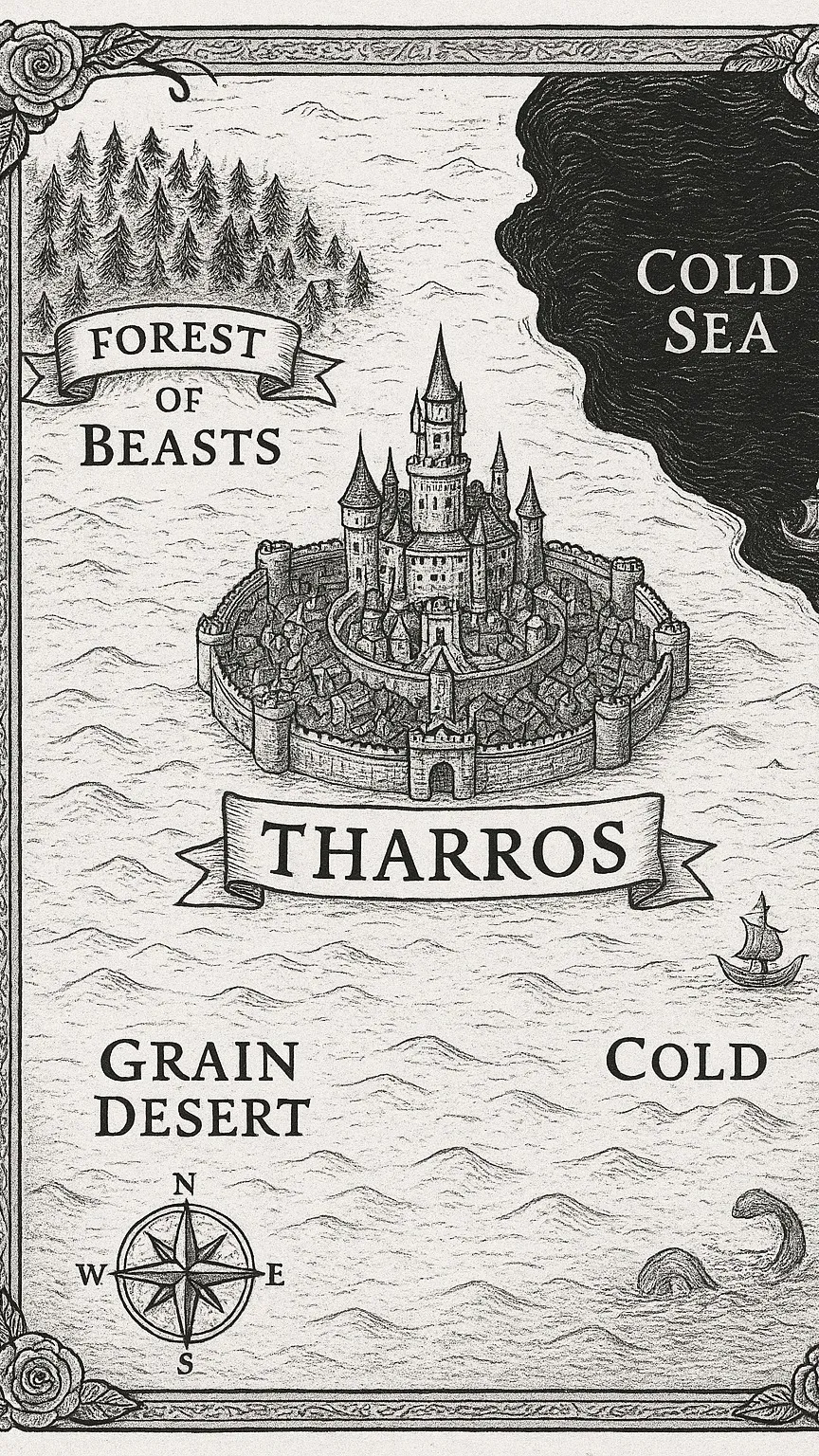 ai character: Dark red Crown background