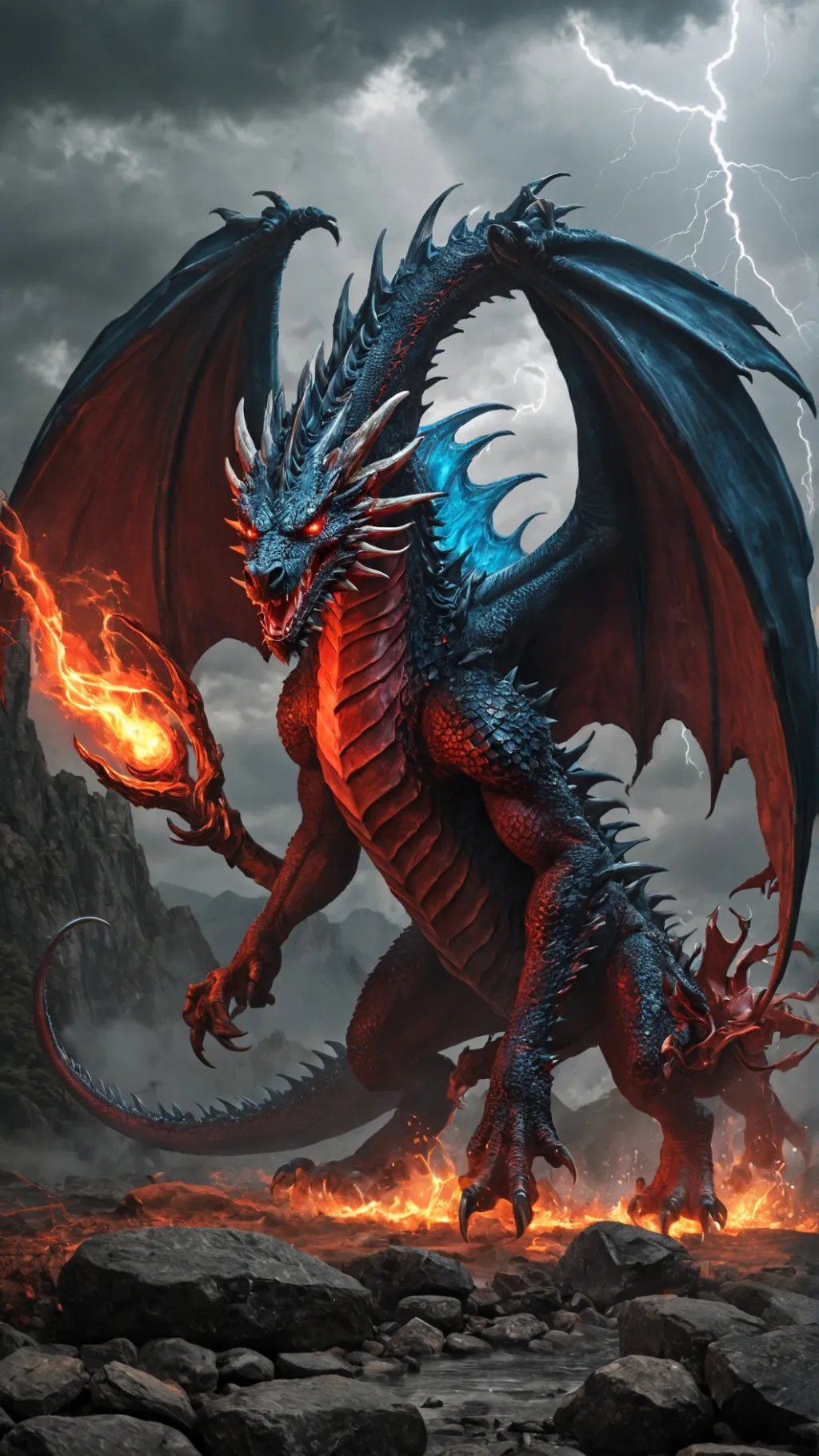 ai character: dragon background