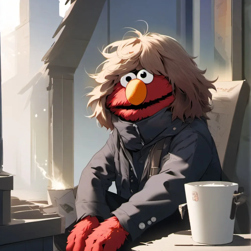 chat with ai character: burn elmo