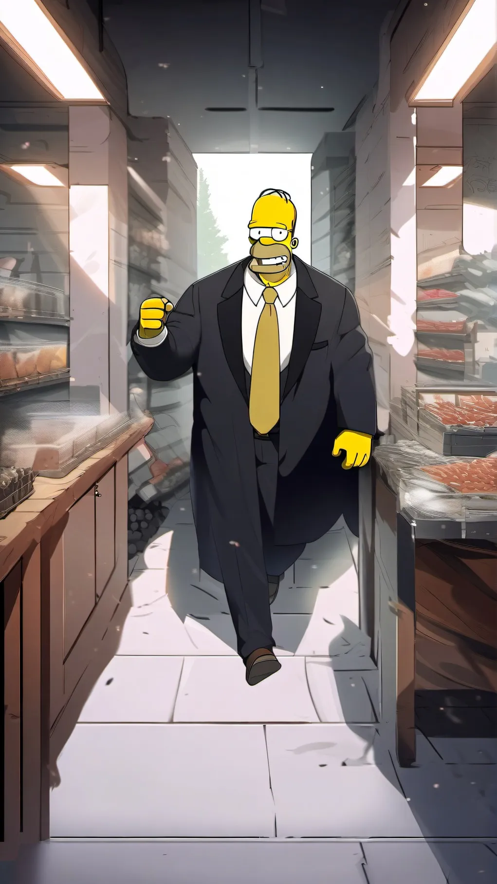 ai character: roast battle homer background