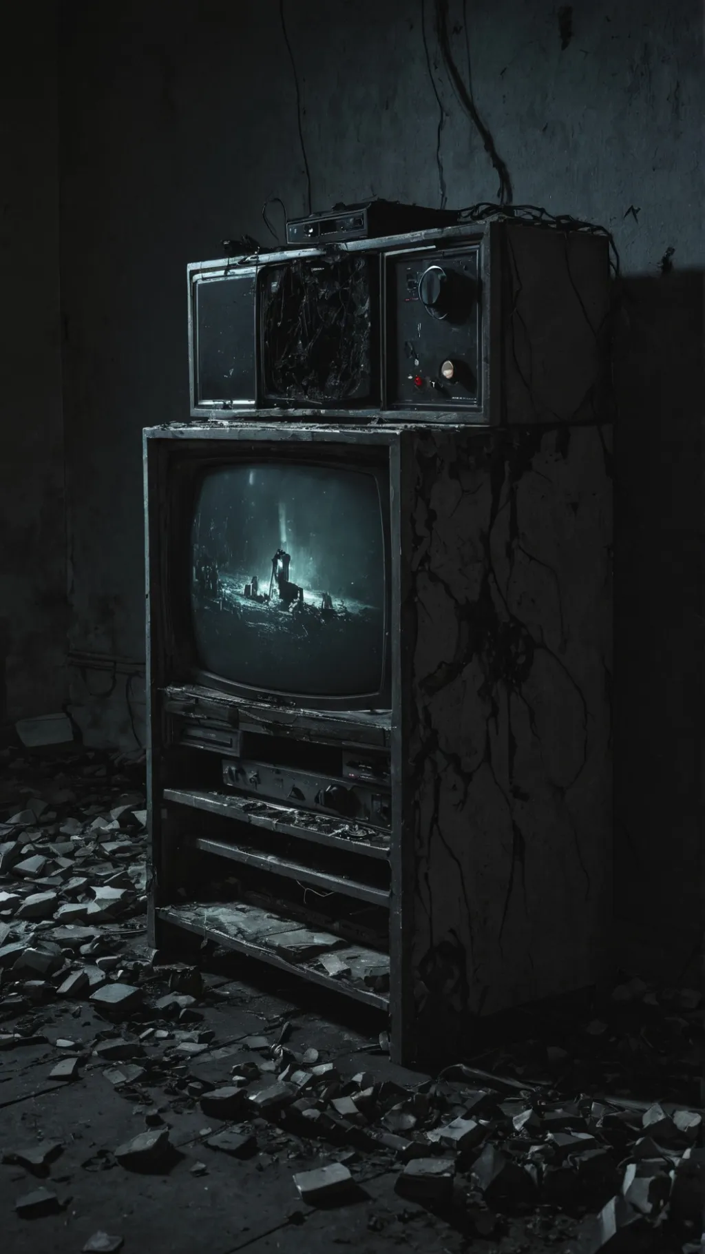 ai character: dusty XBOX glitch background