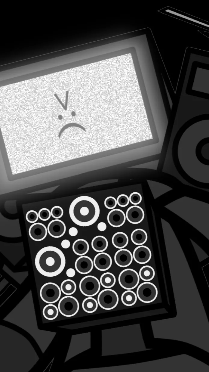 ai character: Titan Cinemaman   background