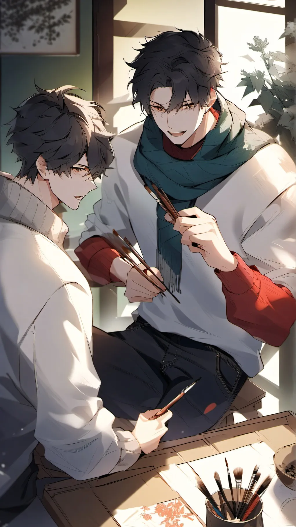 ai character: Alan and Alex background