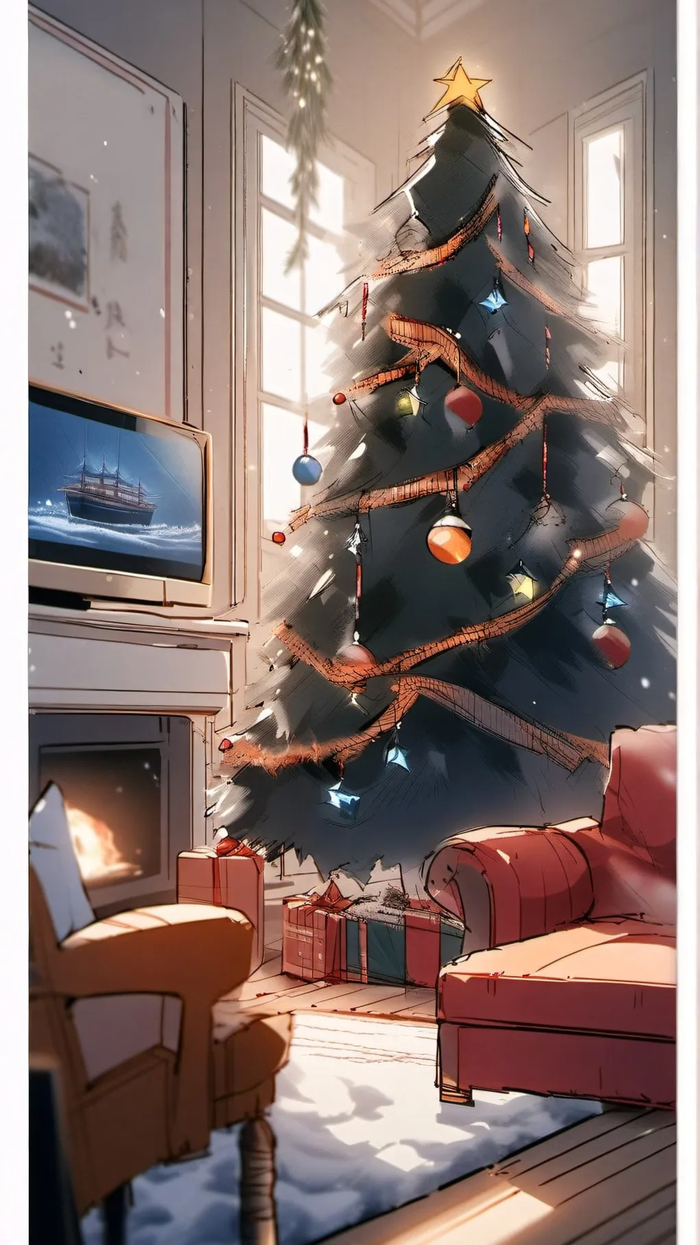ai character: Mha Christmas Boys background