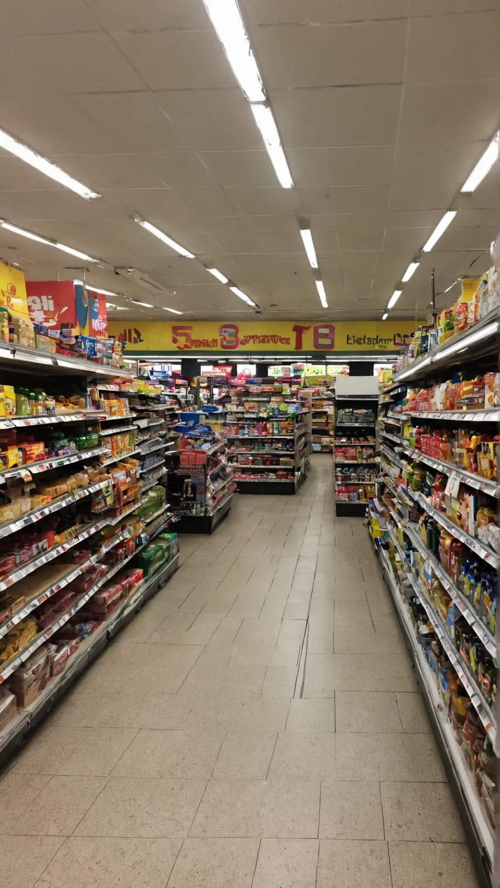 ai character: Supermarket  background