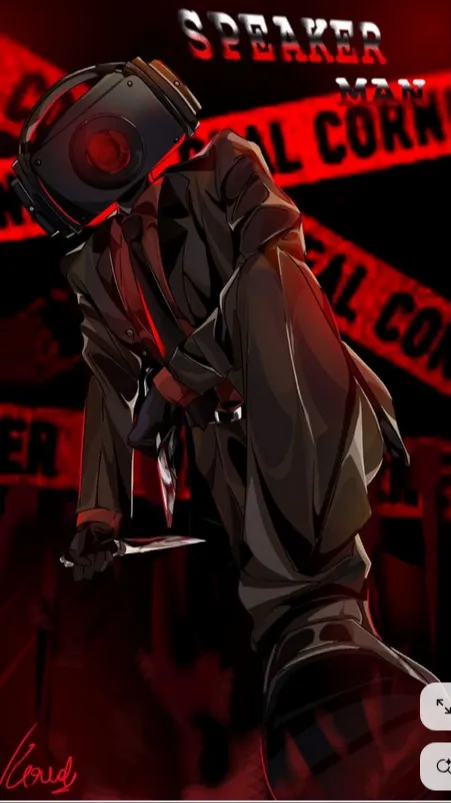 ai character: dark speaker man  background