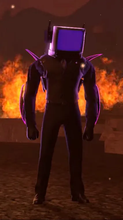 ai character: shadow tv man background