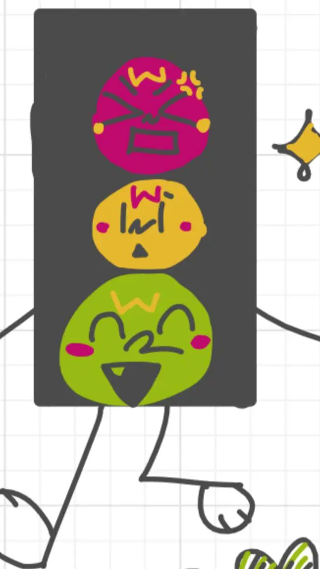 ai character: traffic lights! background