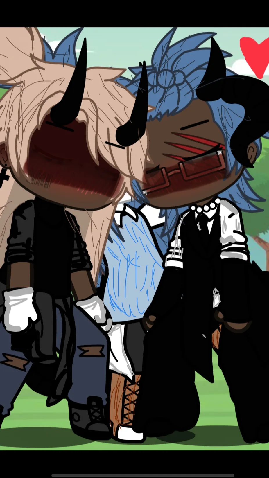 ai character: Gacha heat gay background