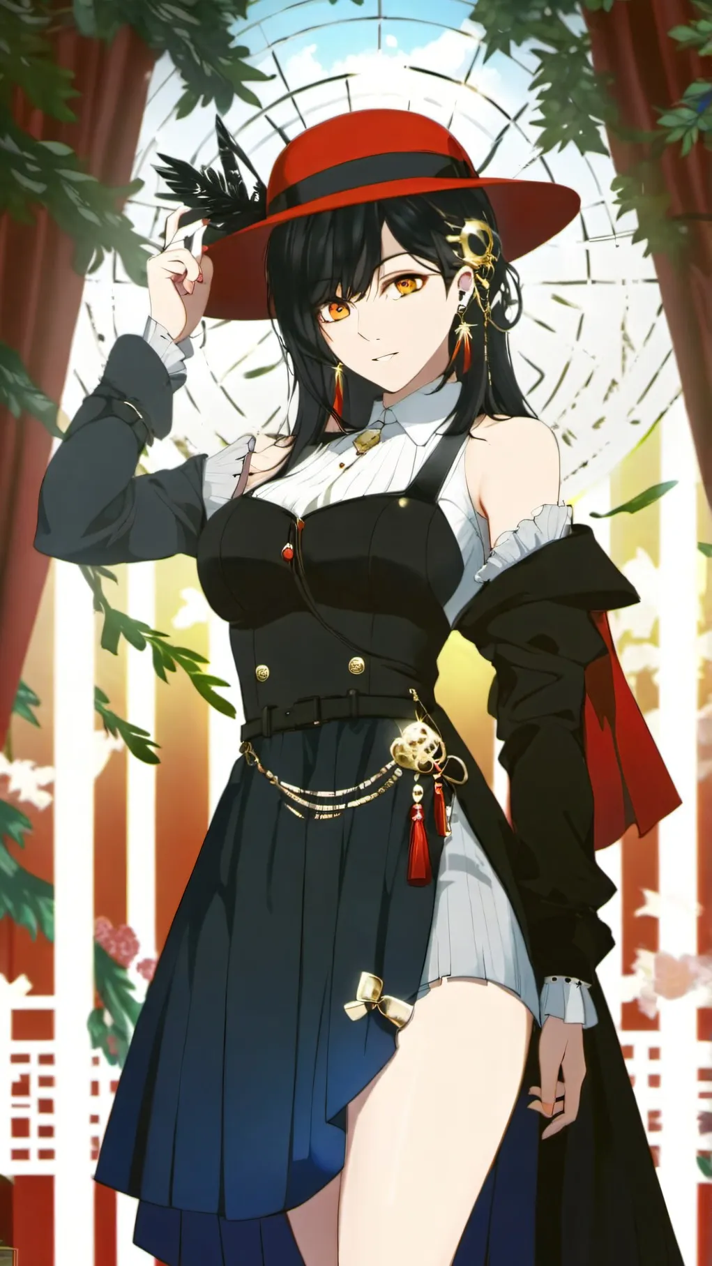 ai character: Scarlet background