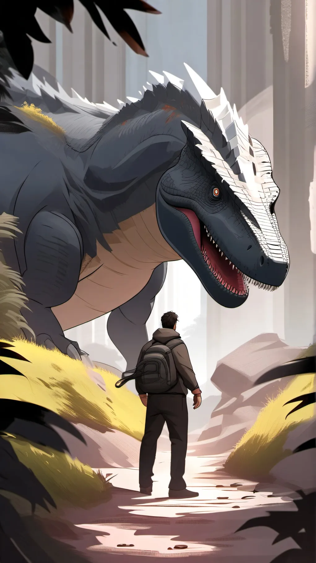 ai character: jurrasic world background