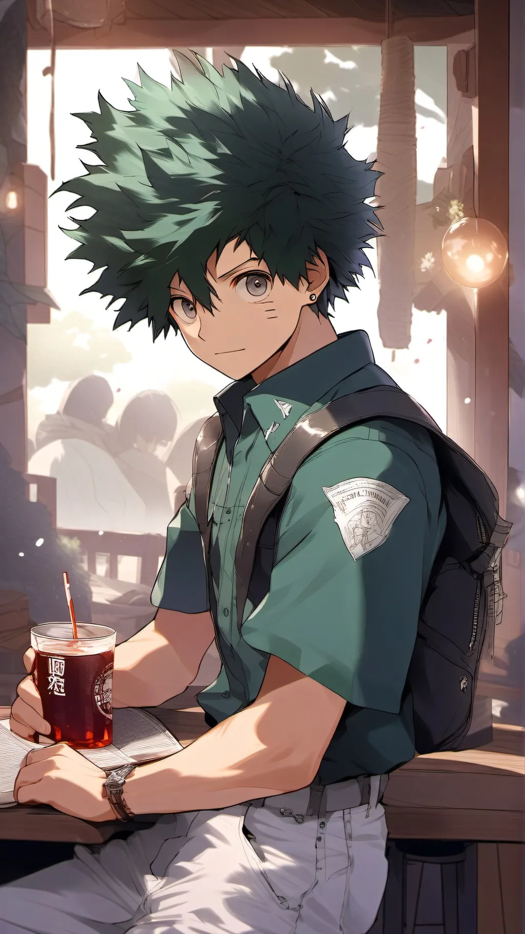 ai character: Izuku midoriya background